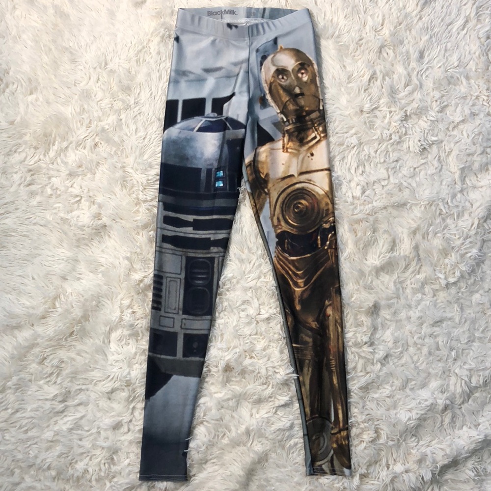 XS BlackMilk Star Wars Artoo and Threepio Leggings